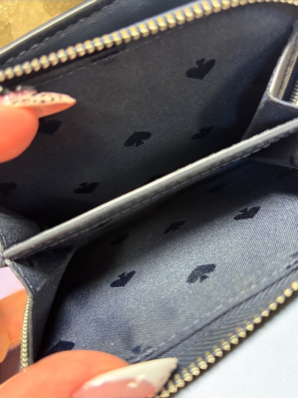 kate spade Two-Tone Blue and Cream Zip Around Wallet - Picture 11 of 11
